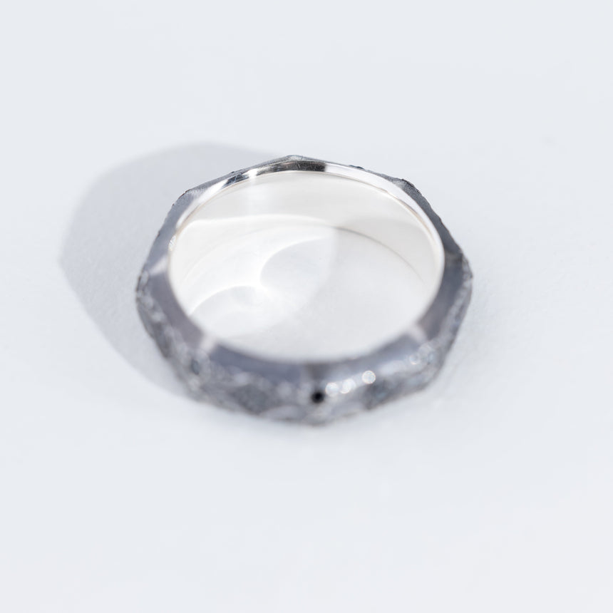 Alice Son - Silver Large August Eternity Band Ring Day in the Life Gallery