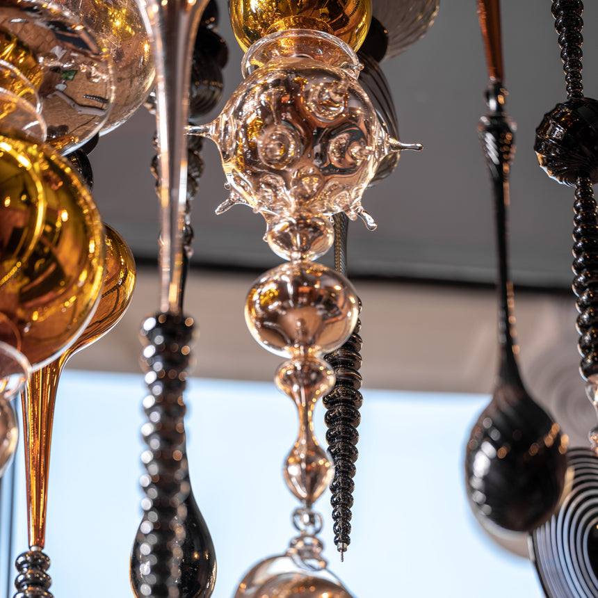 Andy Paiko - Handblown Glass Ceiling Installation Sculpture Day in the Life Gallery