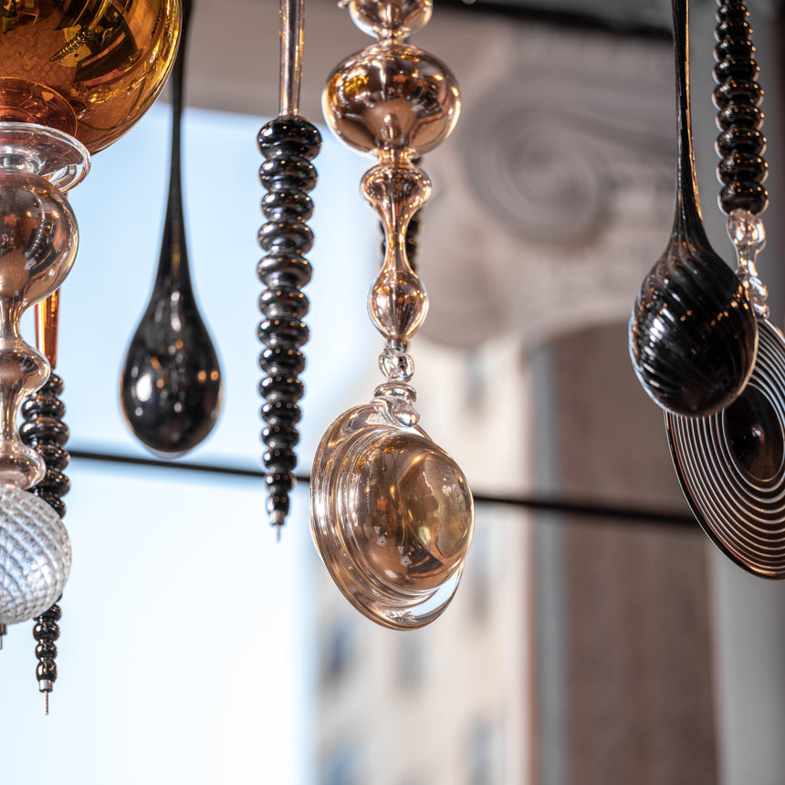 Andy Paiko - Handblown Glass Ceiling Installation Sculpture Day in the Life Gallery