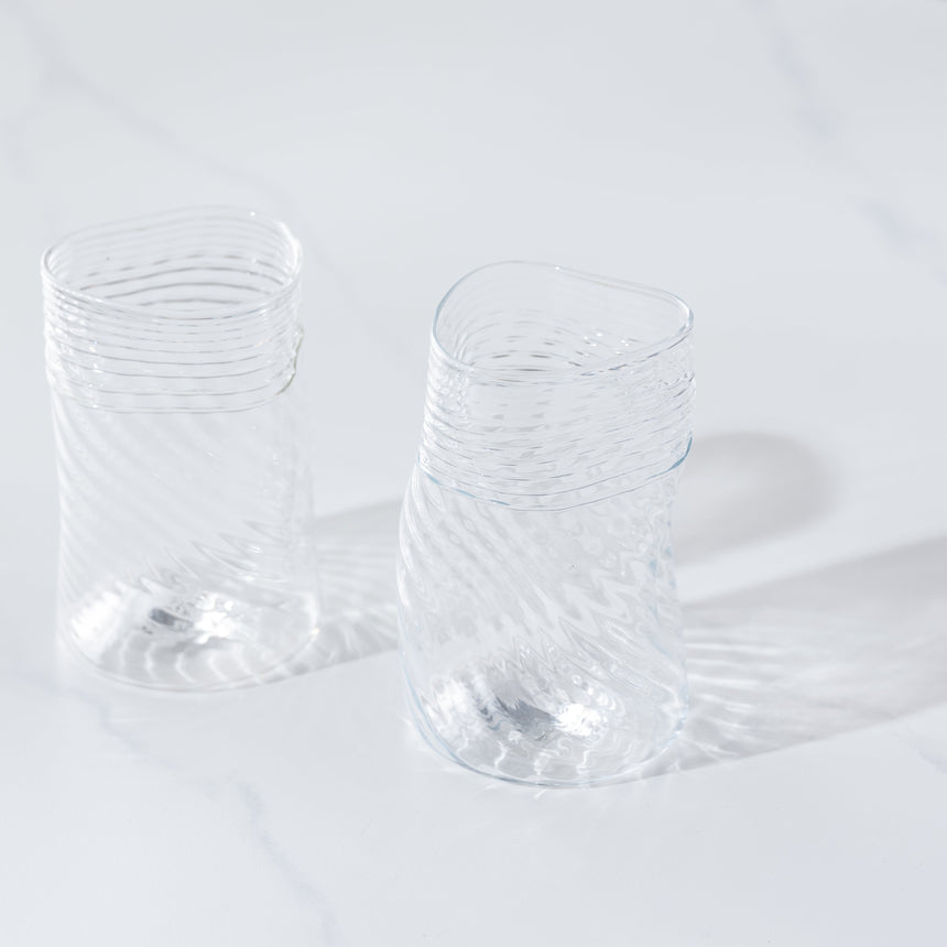 Andy Paiko - Wonky Tumbler, Clear Stripe Glass Day in the Life Gallery