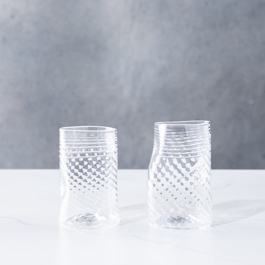 Andy Paiko - Wonky Tumbler, Clear Stripe Glass Day in the Life Gallery