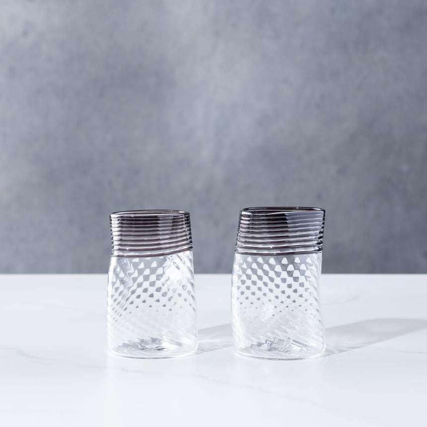 Andy Paiko - Wonky Tumbler, Dark Stripe Glass Day in the Life Gallery
