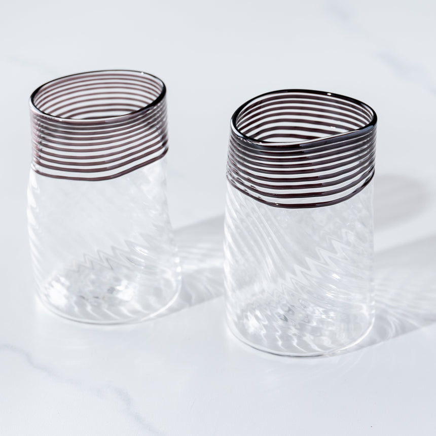 Andy Paiko - Wonky Tumbler, Dark Stripe Glass Day in the Life Gallery