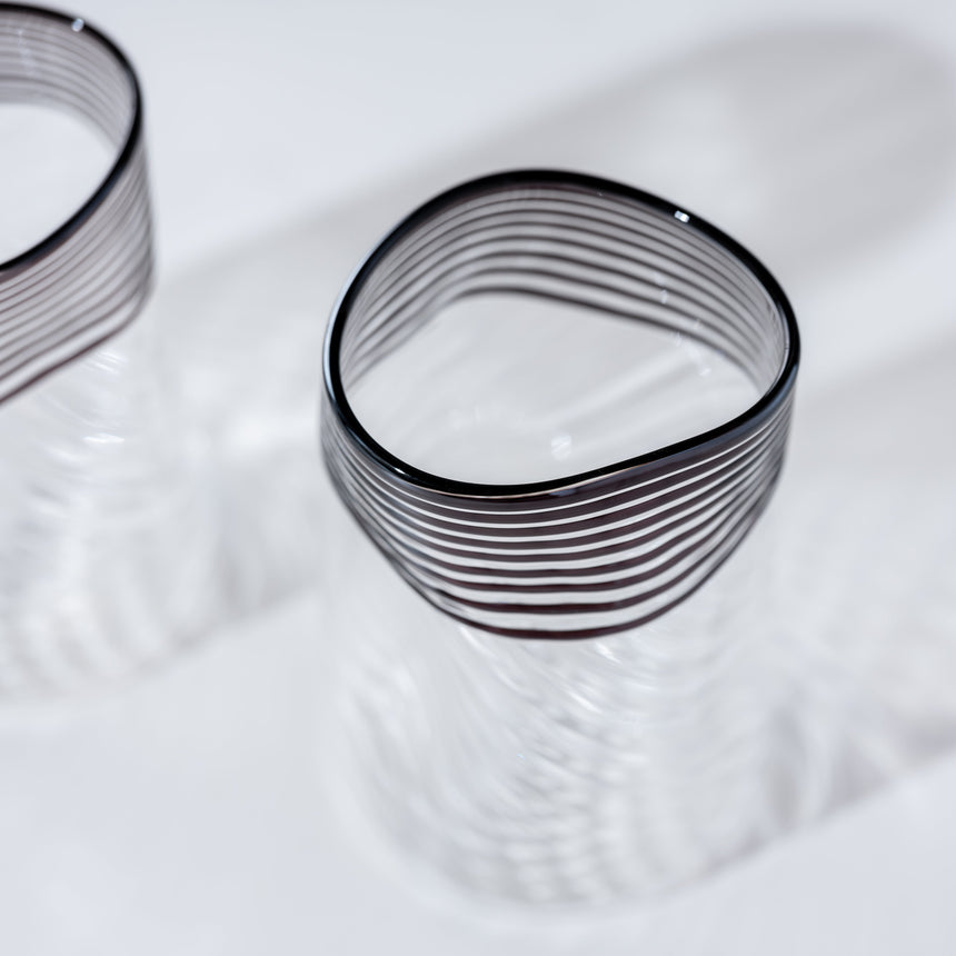 Andy Paiko - Wonky Tumbler, Dark Stripe Glass Day in the Life Gallery
