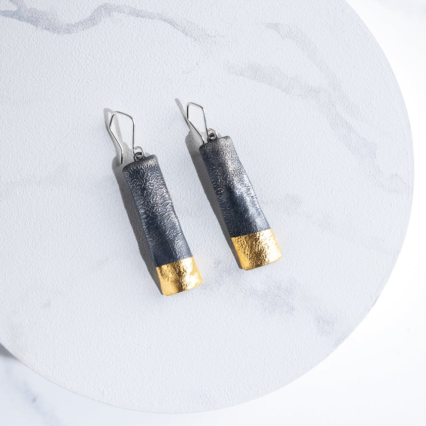 Ashley May - Bi-metal Totem Earrings Earring Day in the Life Gallery