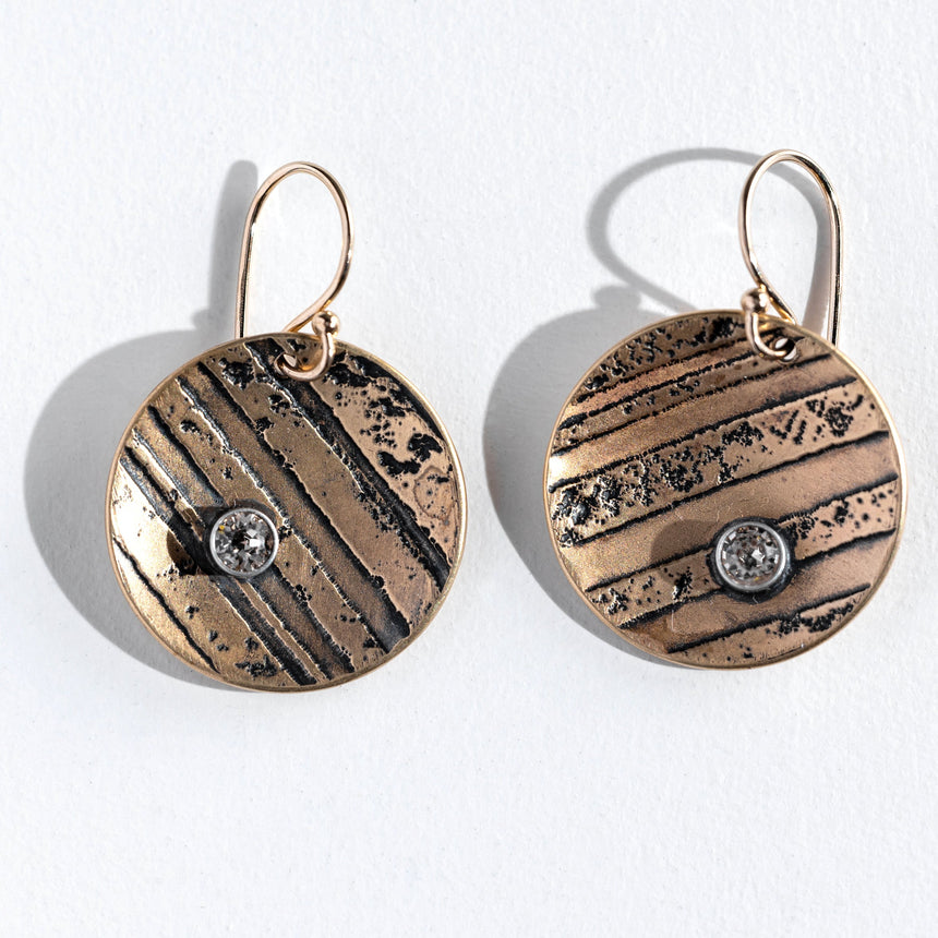 Ashley May - Brass Dome Horizon Earrings Earring Day in the Life Gallery