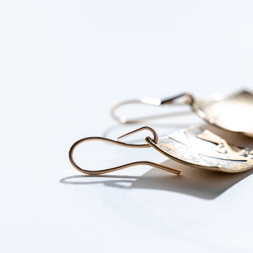 Ashley May - Brass Square Shift Aztec Earrings Earring Day in the Life Gallery