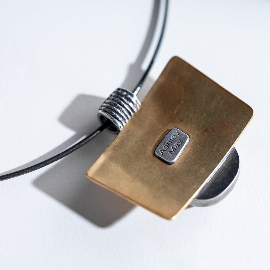 Ashley May - Etched Brass and Quartz Pendent Earring Day in the Life Gallery