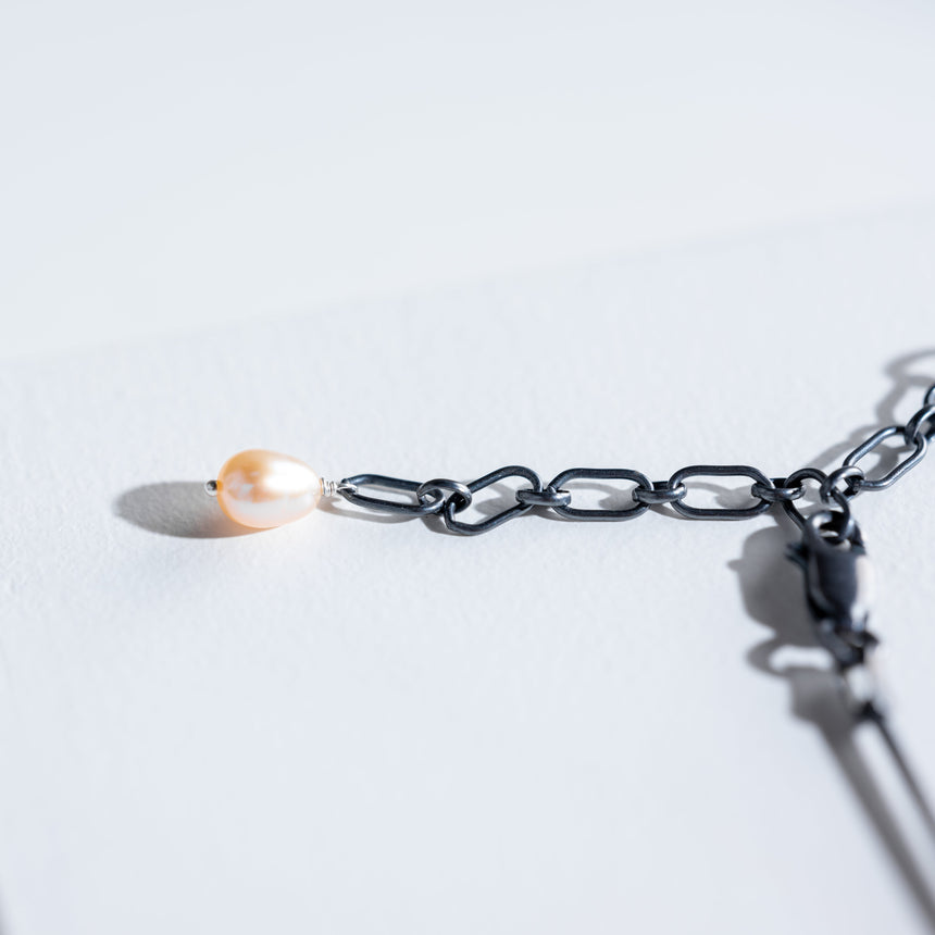 Ashley May - Etched Brass and Quartz Pendent Earring Day in the Life Gallery