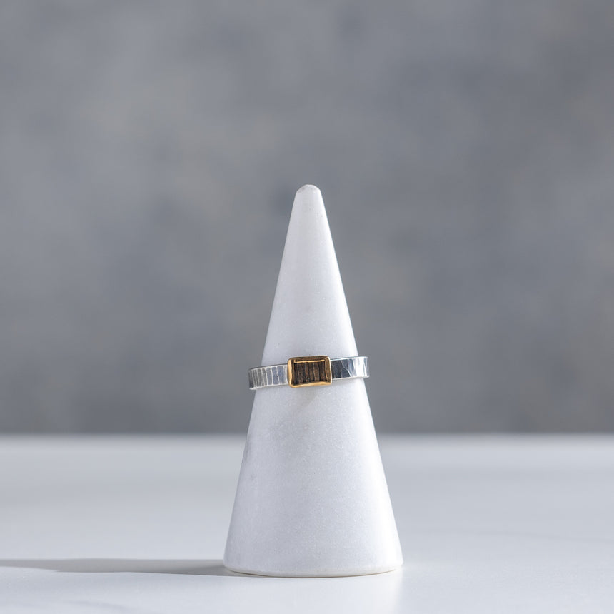 Ashley May - Gold, Brass, and Silver Hammered Ring Ring Day in the Life Gallery