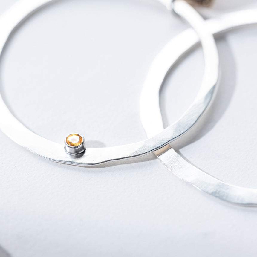 Ashley May - Orbit Hoop w/ Sapphire Earring Day in the Life Gallery