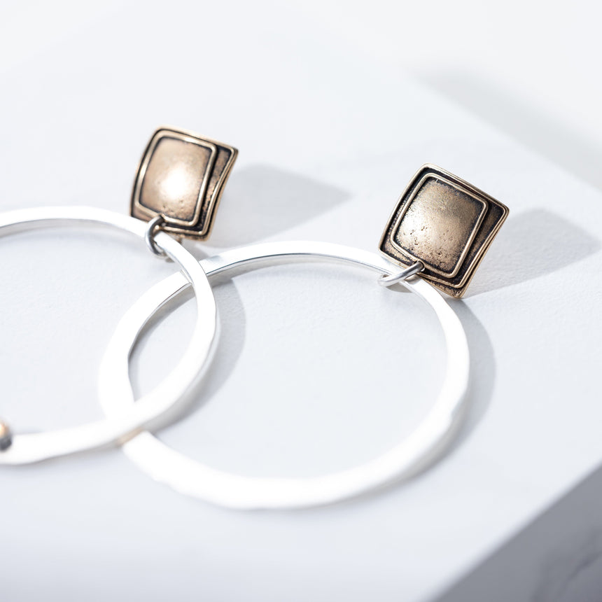 Ashley May - Orbit Hoop w/ Sapphire Earring Day in the Life Gallery