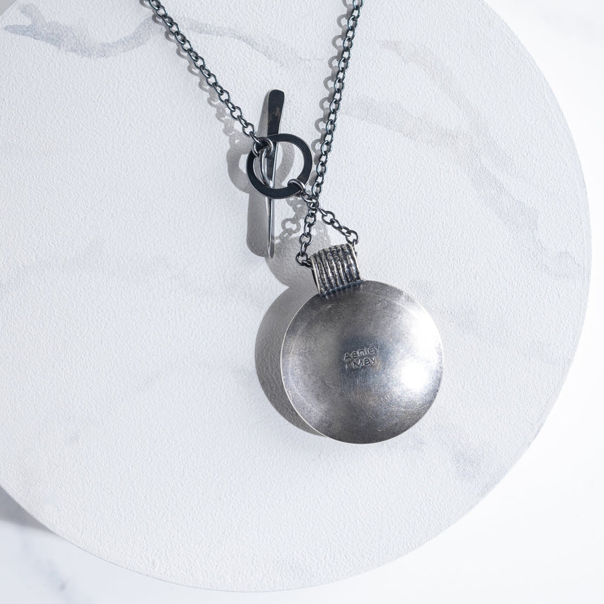 Ashley May - Silver and Pearl Pendant Necklace Day in the Life Gallery