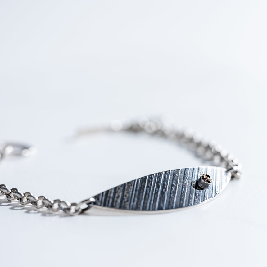 Ashley May - Silver Arc & Crystal Bracelet Bracelet Day in the Life Gallery