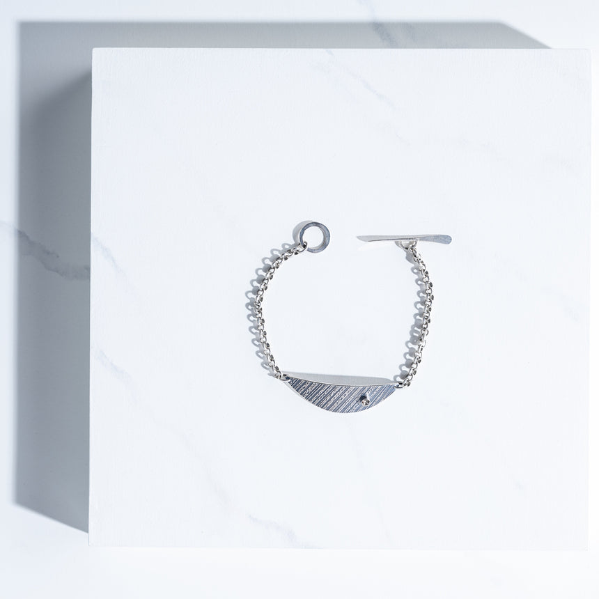 Ashley May - Silver Arc & Crystal Bracelet Bracelet Day in the Life Gallery