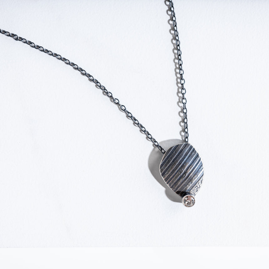 Ashley May - Silver & Crystal Pendant Necklace Day in the Life Gallery