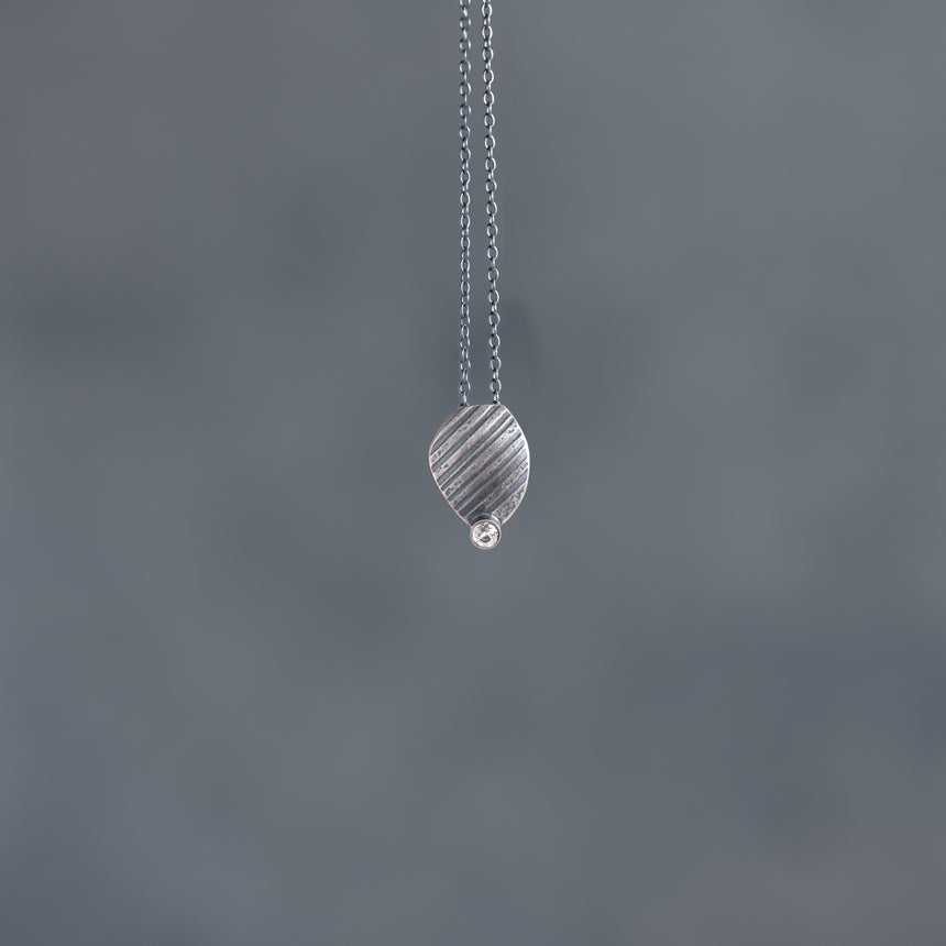 Ashley May - Silver & Crystal Pendant Necklace Day in the Life Gallery