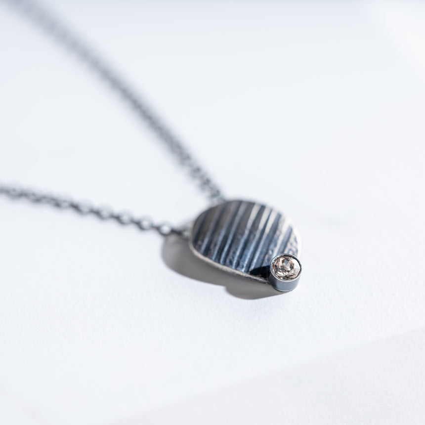 Ashley May - Silver & Crystal Pendant Necklace Day in the Life Gallery
