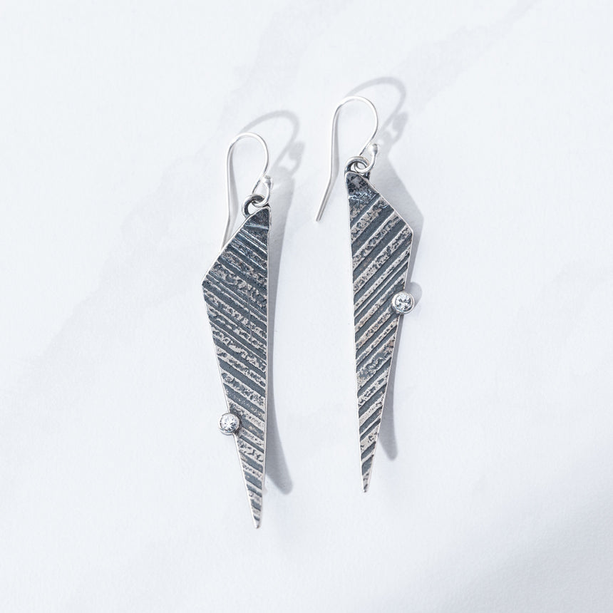 Ashley May - Silver Dagger Earrings Earring Day in the Life Gallery 