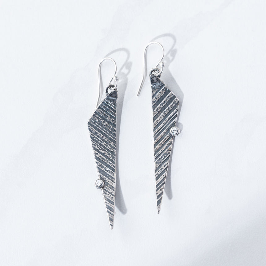 Ashley May - Silver Dagger Earrings Earring Day in the Life Gallery