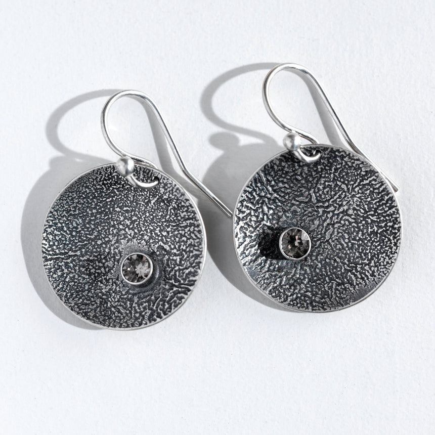 Ashley May - Silver Disk Earrings Earring Day in the Life Gallery