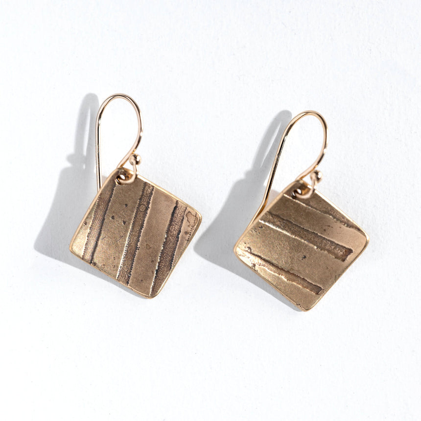Ashley May - Small Square Shift Earrings Earring Day in the Life Gallery