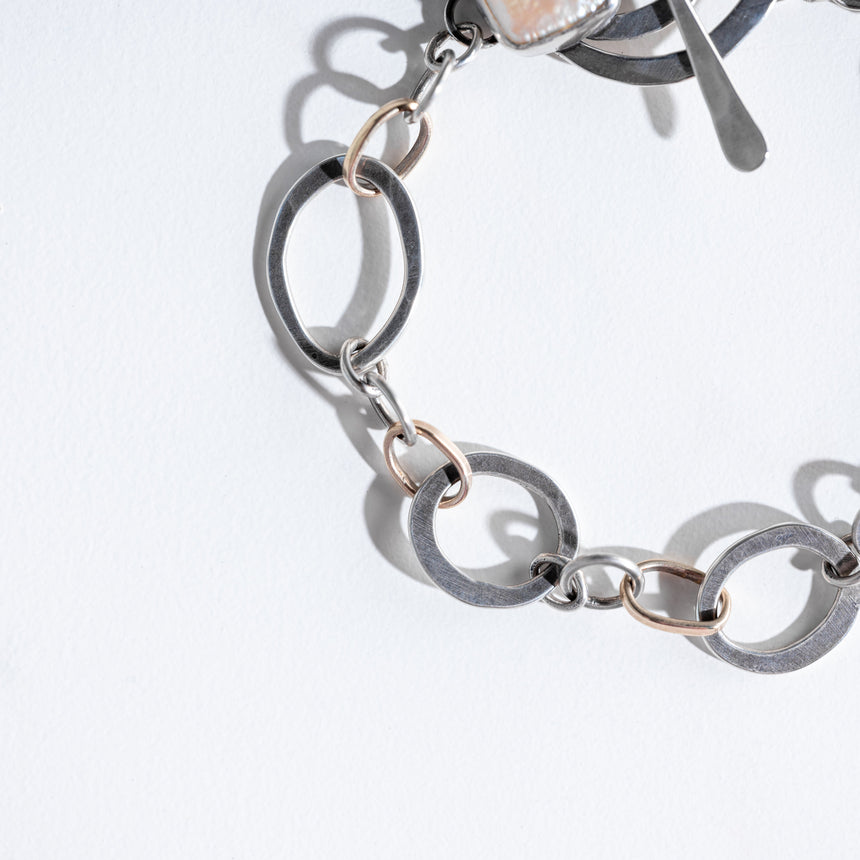 Ashley May - Square Pearl Toggle Bracelet Bracelet Day in the Life Gallery