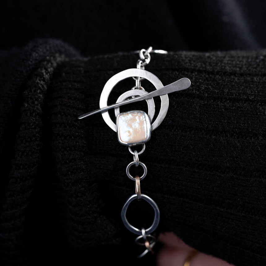 Ashley May - Square Pearl Toggle Bracelet Bracelet Day in the Life Gallery