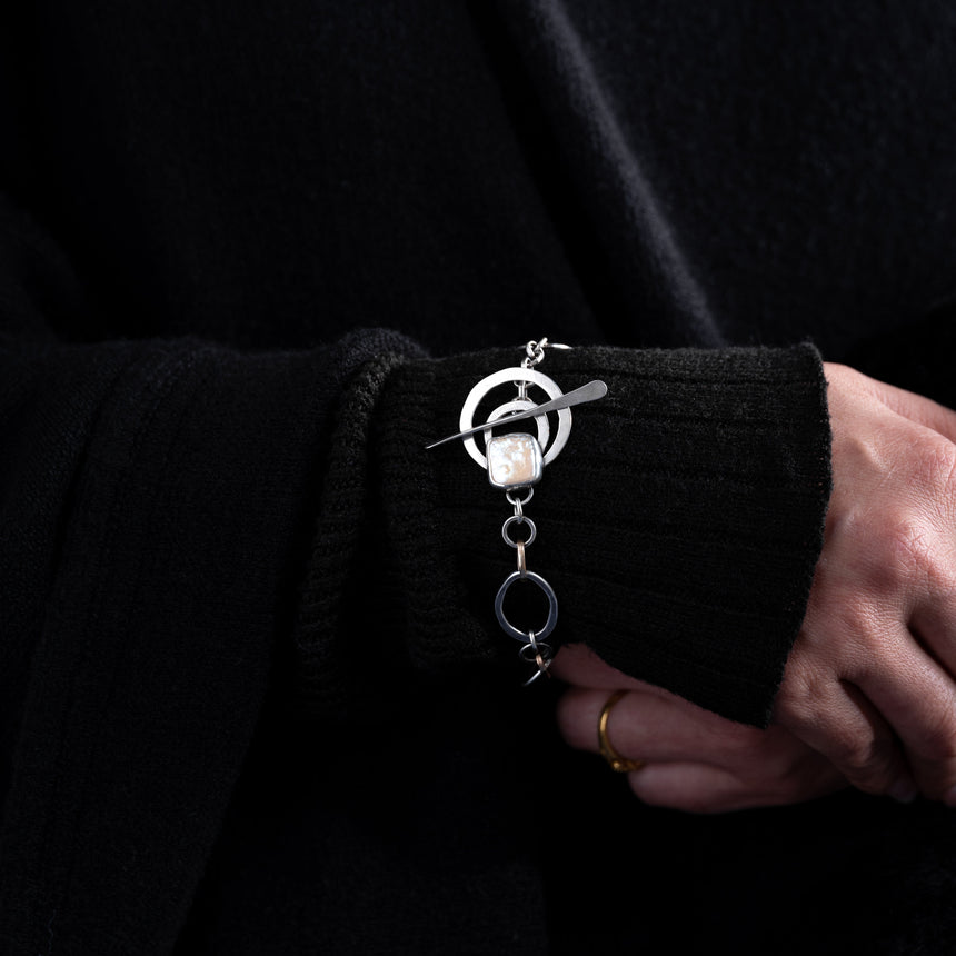 Ashley May - Square Pearl Toggle Bracelet Bracelet Day in the Life Gallery