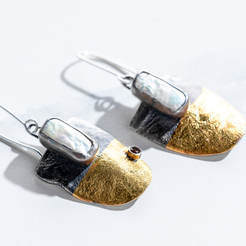 Ashley May - Warrior Sheild Earring Keumboo Pearl Earring Day in the Life Gallery