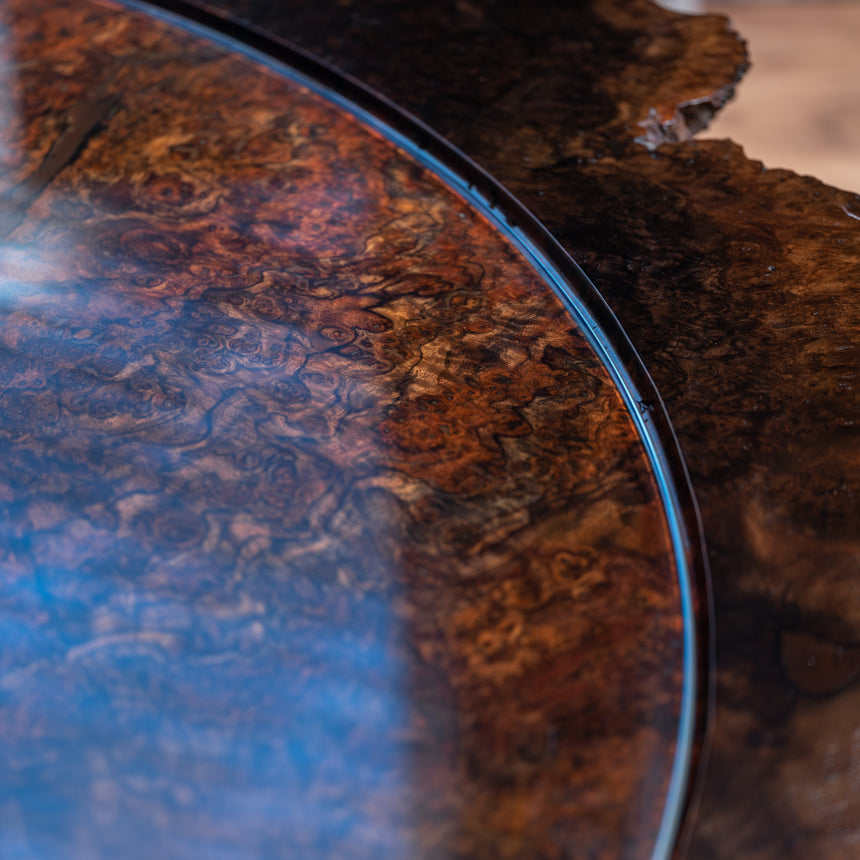 Austin Heitzman - Walnut Burl Coffee Table w/ Glass Coffee Table Day in the Life Gallery