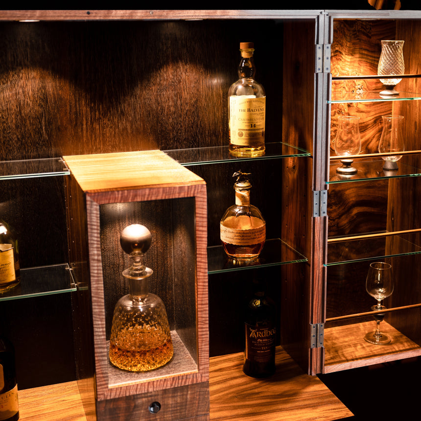 Austin Heitzman - Walnut Whiskey Armoire Cabinet Day in the Life Gallery