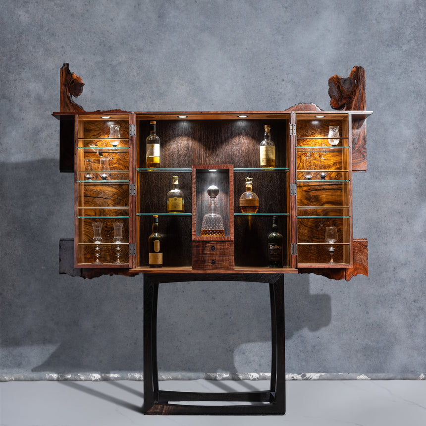 Austin Heitzman - Walnut Whiskey Armoire Cabinet Day in the Life Gallery