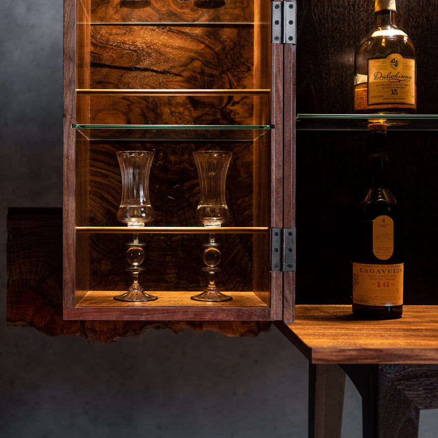 Austin Heitzman - Walnut Whiskey Armoire Cabinet Day in the Life Gallery
