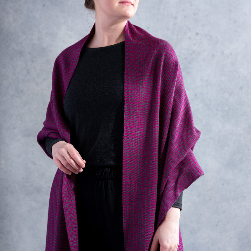 Barb Lynn - "Rhodolite" Cashmere/Silk Wrap Wrap Day in the Life Gallery 