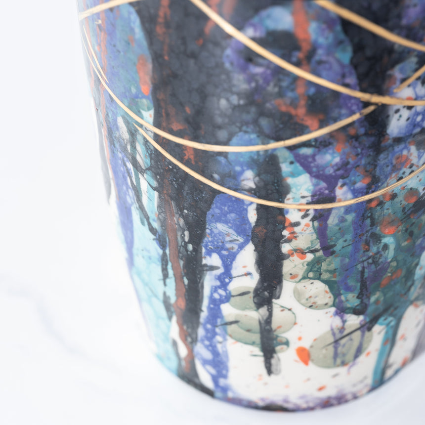 Brad Lamoureux - Colorful Vase with 24K Gold #4 Ceramic Vessel Day in the Life Gallery