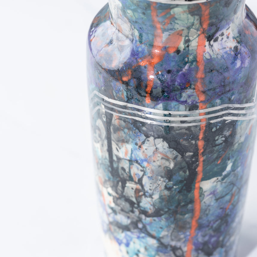 Brad Lamoureux - Colorful Vase with White Gold #3 Ceramic Vessel Day in the Life Gallery