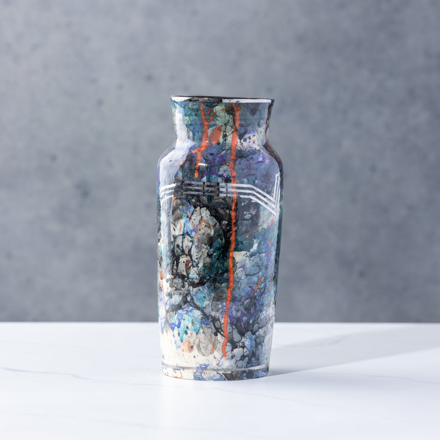 Brad Lamoureux - Colorful Vase with White Gold #3 Ceramic Vessel Day in the Life Gallery