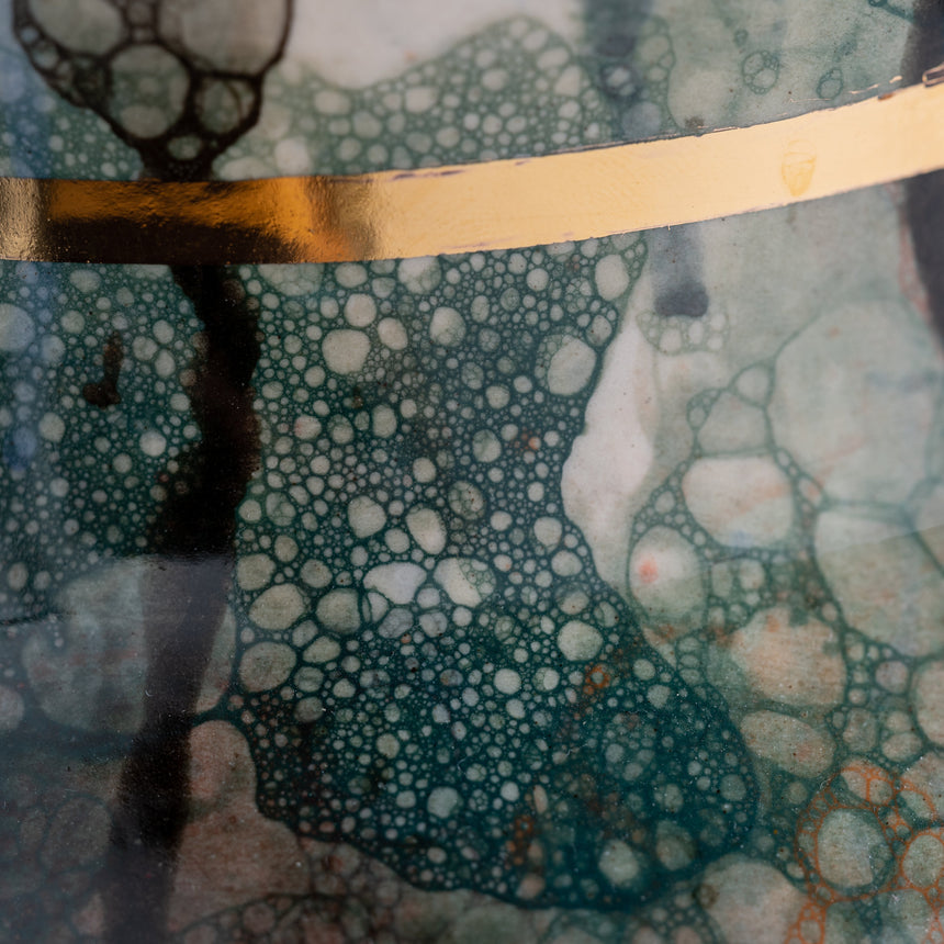 Brad Lamoureux - Colorful Vessel with Gold #6 Ceramic Vessel Day in the Life Gallery