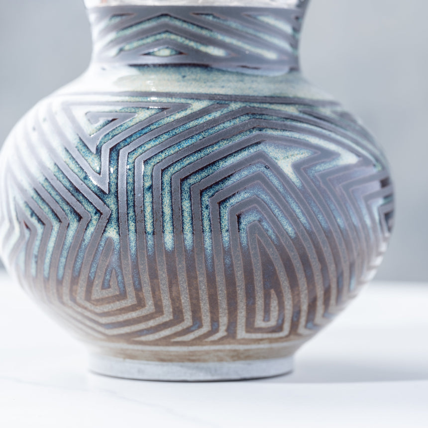 Brad Lamoureux - Geometric Vase with White Gold Ceramic Vessel Day in the Life Gallery
