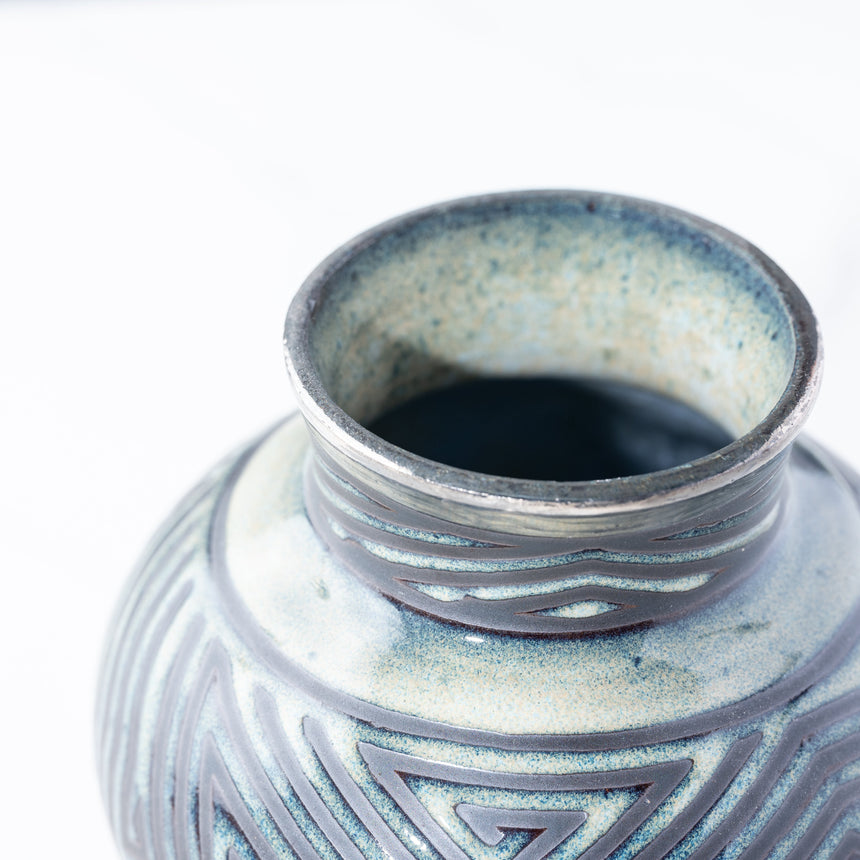 Brad Lamoureux - Geometric Vase with White Gold Ceramic Vessel Day in the Life Gallery