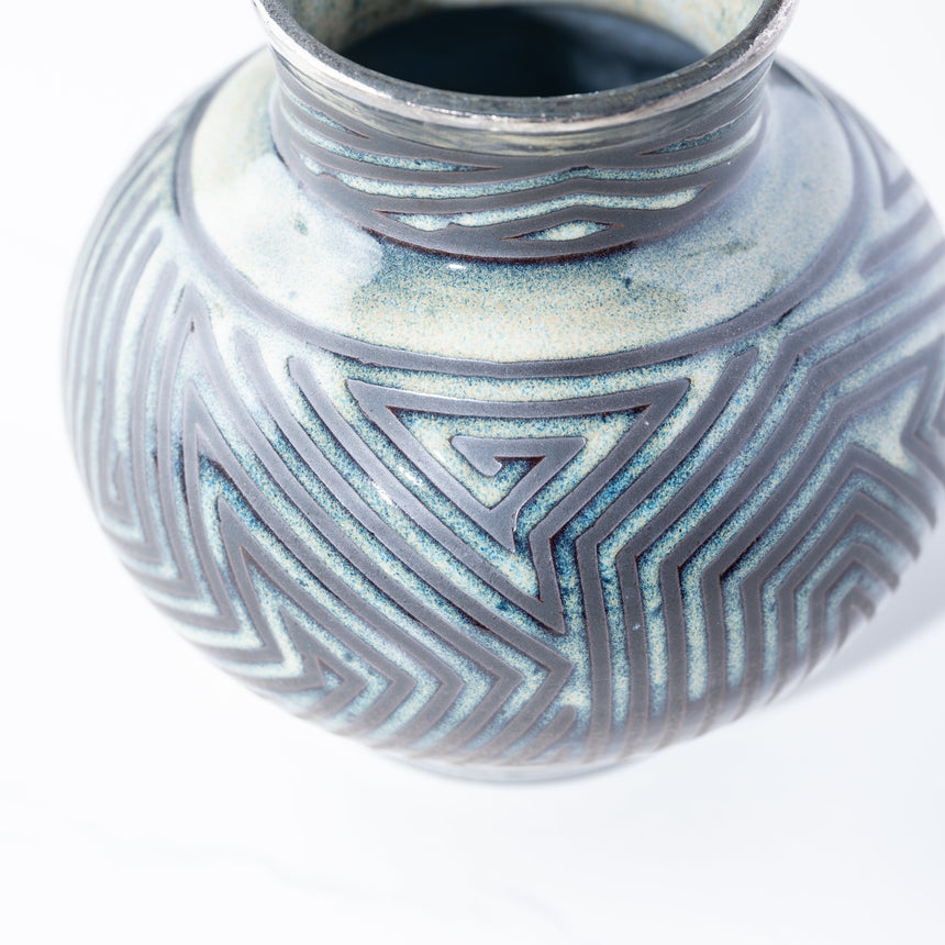 Brad Lamoureux - Geometric Vase with White Gold Ceramic Vessel Day in the Life Gallery