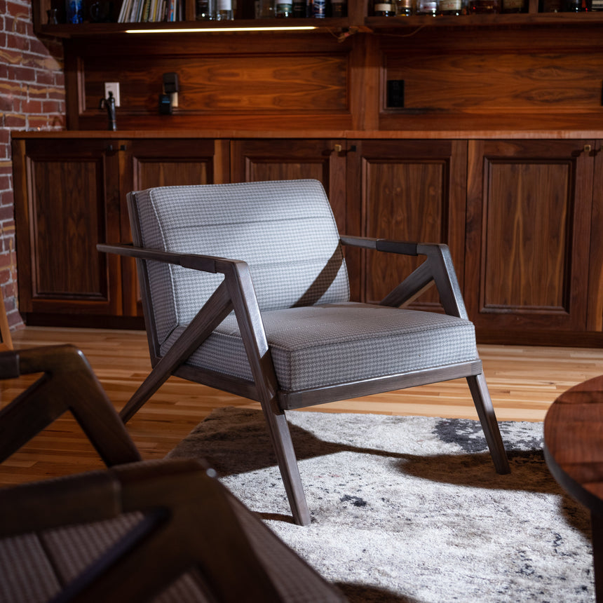 Brian Kawal - "Le Mans" Occasional Chair (Grayed Oak) Occasional Chair Day in the Life Gallery and Design Studio