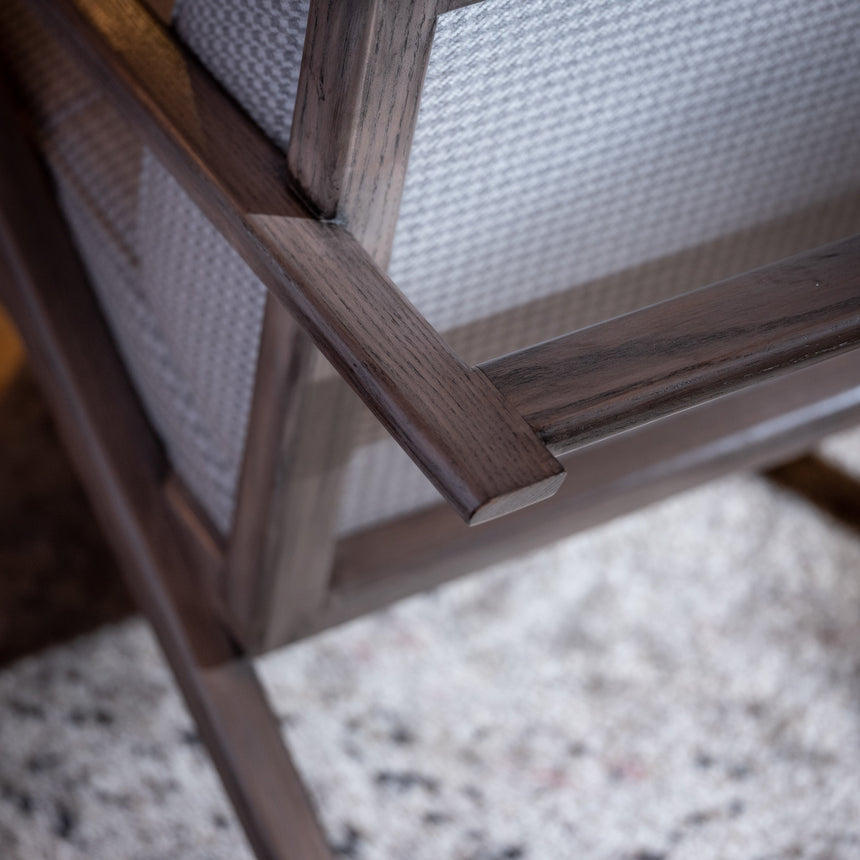 Brian Kawal - "Le Mans" Occasional Chair (Grayed Oak) Occasional Chair Day in the Life Gallery and Design Studio