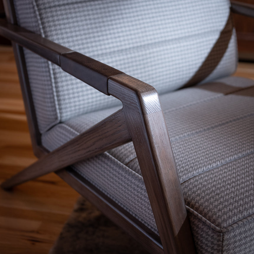 Brian Kawal - "Le Mans" Occasional Chair (Grayed Oak) Occasional Chair Day in the Life Gallery and Design Studio