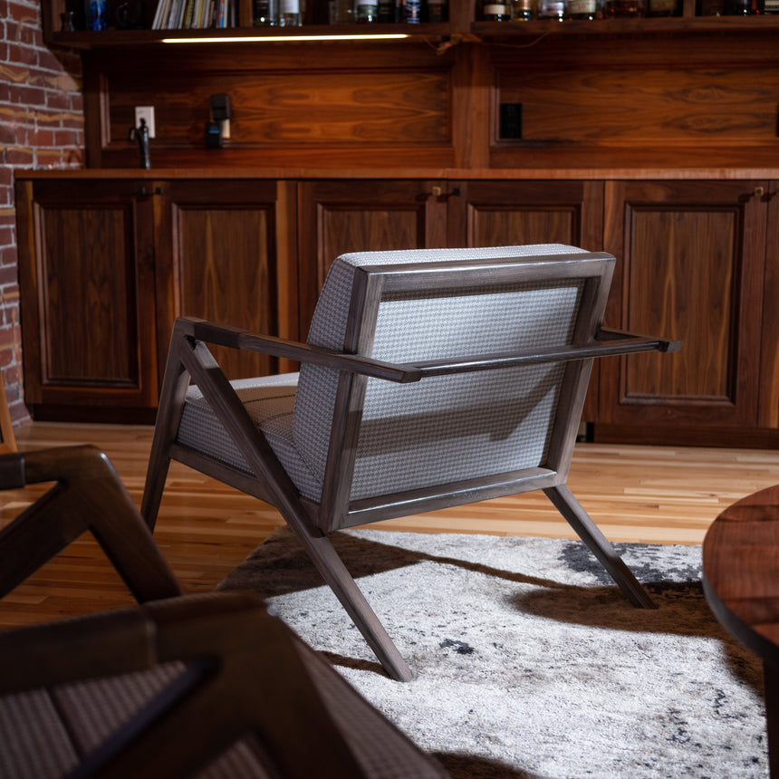 Brian Kawal - "Le Mans" Occasional Chair (Grayed Oak) Occasional Chair Day in the Life Gallery and Design Studio