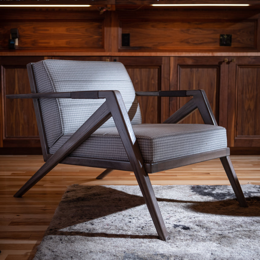 Brian Kawal - "Le Mans" Occasional Chair (Grayed Oak) Occasional Chair Day in the Life Gallery and Design Studio