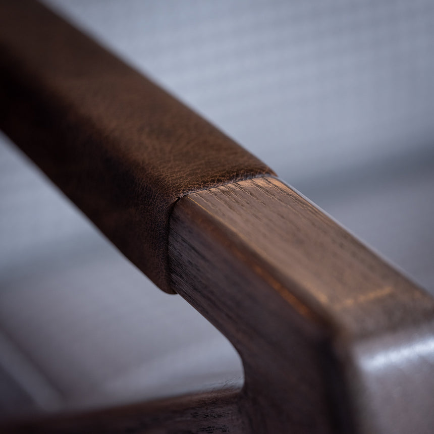 Brian Kawal - "Le Mans" Occasional Chair (Grayed Oak) Occasional Chair Day in the Life Gallery and Design Studio