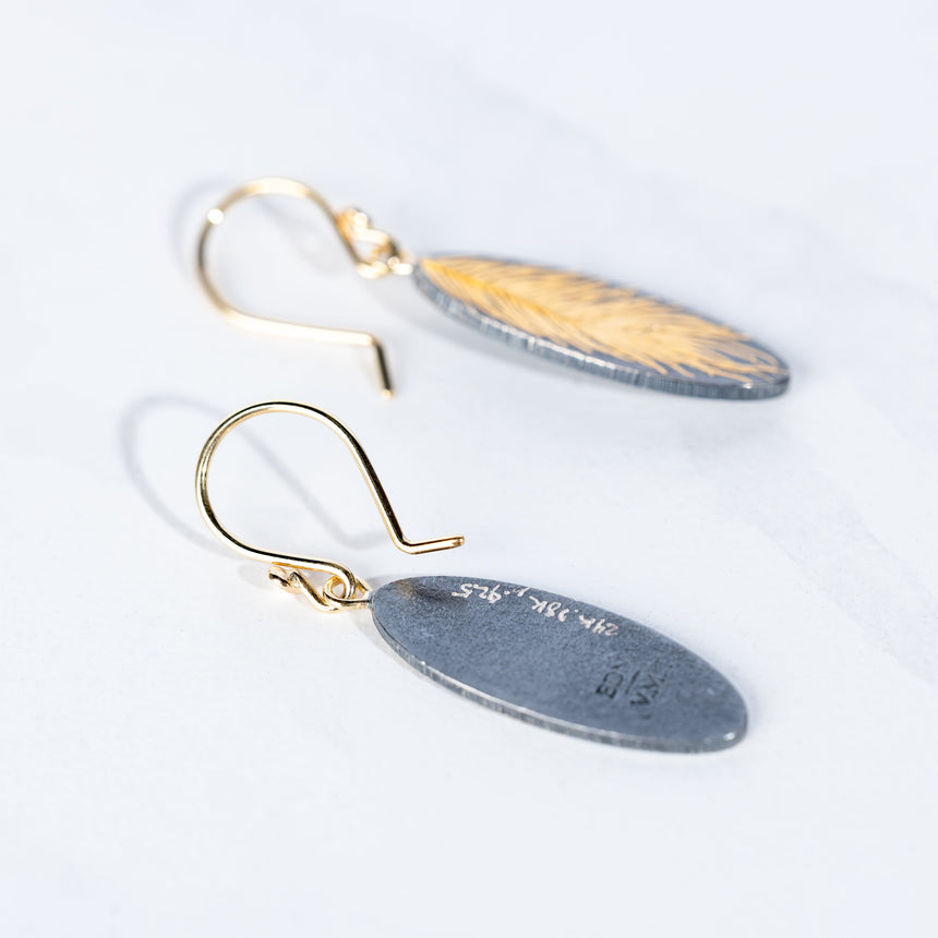 Edna Madera - N° 232 Feather Dangles (M) Earrings Day in the Life Gallery