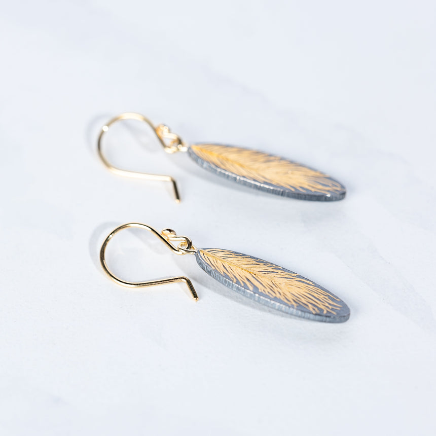 Edna Madera - N° 232 Feather Dangles (M) Earrings Day in the Life Gallery